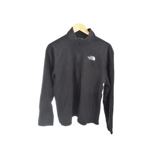 The North Face Mens Black Fleece Half Zip Pullover Jacket M Medium